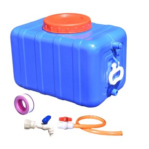 Ioensy - Tanque De Agua Reutilizable, Cubo De Almacenamiento Horizontal Para Camping, Jardín, Coche, Azul, 27,5 Kg