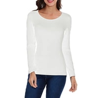 Malltradecl - Pack 6 Camiseta Polar Bambu Mujer Solo Blanco