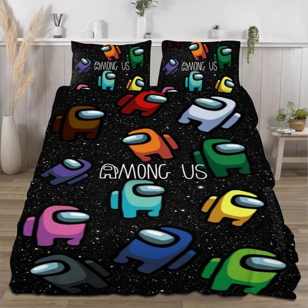 AMONG US Bedding Comforter SetsQueen Quilt Bedding Set3 Pieces Set Bedding Twin SizeColorful Soft Lightweight Print All Season 177*218CM