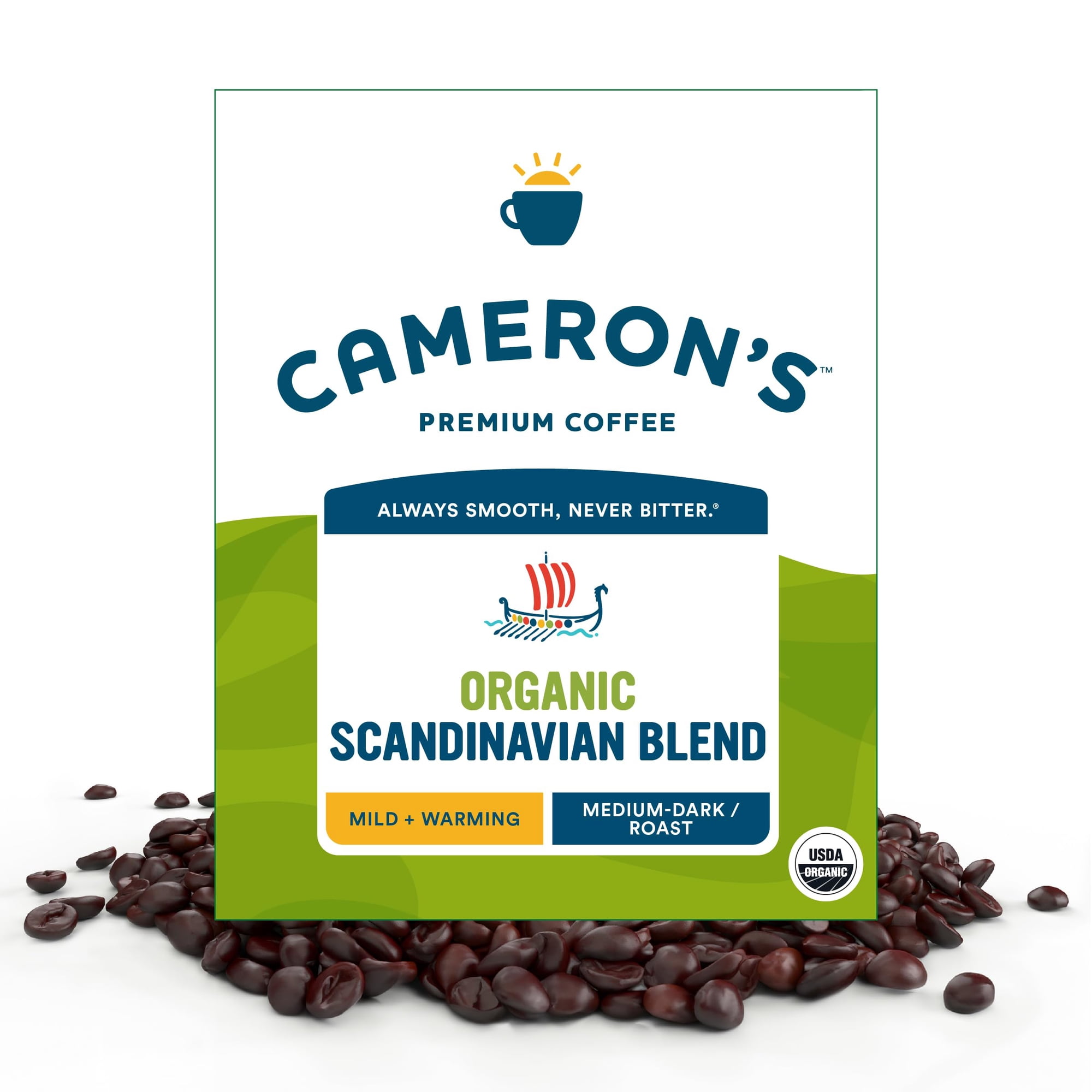 Cameron's Coffee - Café Cameron's Café Tostado En Grano Integral Orgánico, 1,81 Kg