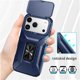 thumbnail image 4 of Funda Armada para iPhone 17 Pro Max con Tapa Deslizante y Soporte Magnético Giratorio Azul, 4 of 5