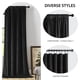 thumbnail image 2 of Cortinas Joydeco de terciopelo negro, 213 cm de largo, 2 paneles de ancho 132 cm, 2 of 8