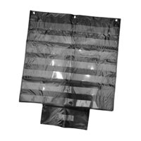 Magideal - Gráfico De Bolsillo De Palabras Visuales Gráfico De Bolsillo De Lectura 7 Filas Bolsillos Transparentes Para Actividades Tarjetas Con Números Y Letras Negro