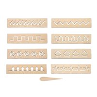 Bothyi - Tablero De Trazado De Madera Aprendizaje De Habilidades Previas A La Escritura Escritura A Mano Para Patrones Geométricos De La Escuela En El Hogar