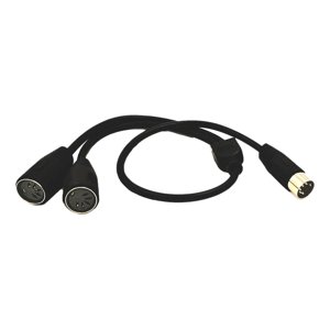 Magideal - Divisor De 5 Pines Din Y Cable Adaptador De 5 Pines A 2 Din De 5 Pines Y Divisor, Cable De Extensión De Sonido Para Midi, Órgano