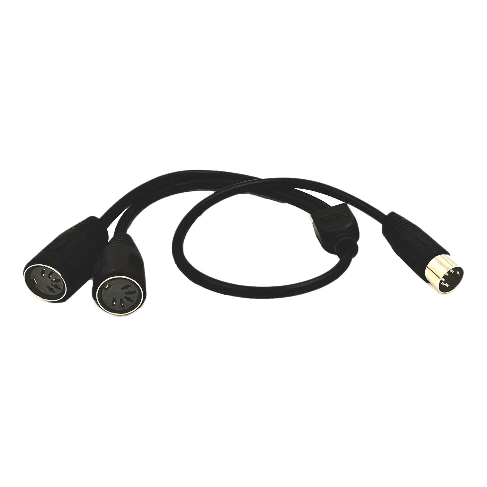 Magideal - Divisor De 5 Pines Din Y Cable Adaptador De 5 Pines A 2 Din De 5 Pines Y Divisor, Cable De Extensión De Sonido Para Midi, Órgano
