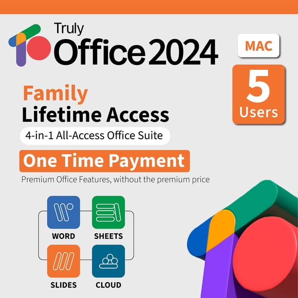 Software Truly Office 2024 Familia 5 usuarios Mac