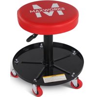 Asiento Con Ruedas Neumática/Creeper Maxworks 80771, 136 Kg, Tapa.