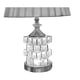 thumbnail image 2 of Lámpara Mesa Cristal Metal Decorativa Plateado Jhn, 2 of 3