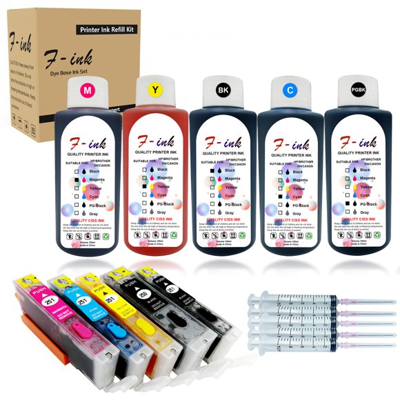 Juego de Cartuchos de Tinta Fink PGI-250XL CLI-251XL 100 ml Tinta de Colorante
