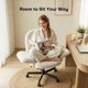 thumbnail image 4 of Silla Marsail Criss Cross Beige de Chenille Reclinable, 4 of 7