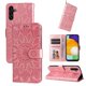 thumbnail image 1 of Funda tipo cartera FOXDOCK para Samsung Galaxy A13 5G , diseño girasol en relieve, cuero PU, cierre magnético, soporte y tarjetero, 1 of 5