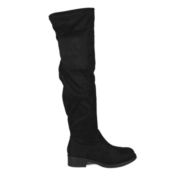 Bota Larga Gamuza Mujer 32 Yassne Negro