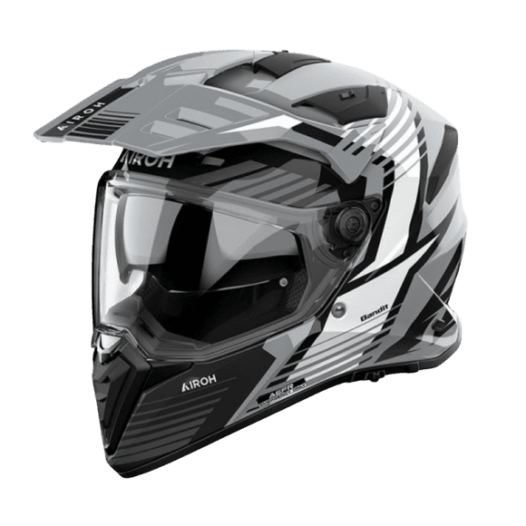 Casco para moto Airoh Bandit Spicy Gris Brillo