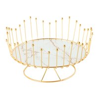 Magideal - Cesta De Almacenamiento De Frutas, Frutero De Alambre De Metal, Bandeja De Frutas Extraíble, Mesa Central, Soporte De Fruta Para Mostradores De Fiesta Blanco 235X135Cm