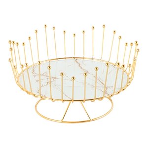 Magideal - Cesta De Almacenamiento De Frutas, Frutero De Alambre De Metal, Bandeja De Frutas Extraíble, Mesa Central, Soporte De Fruta Para Mostradores De Fiesta Blanco 235X135Cm