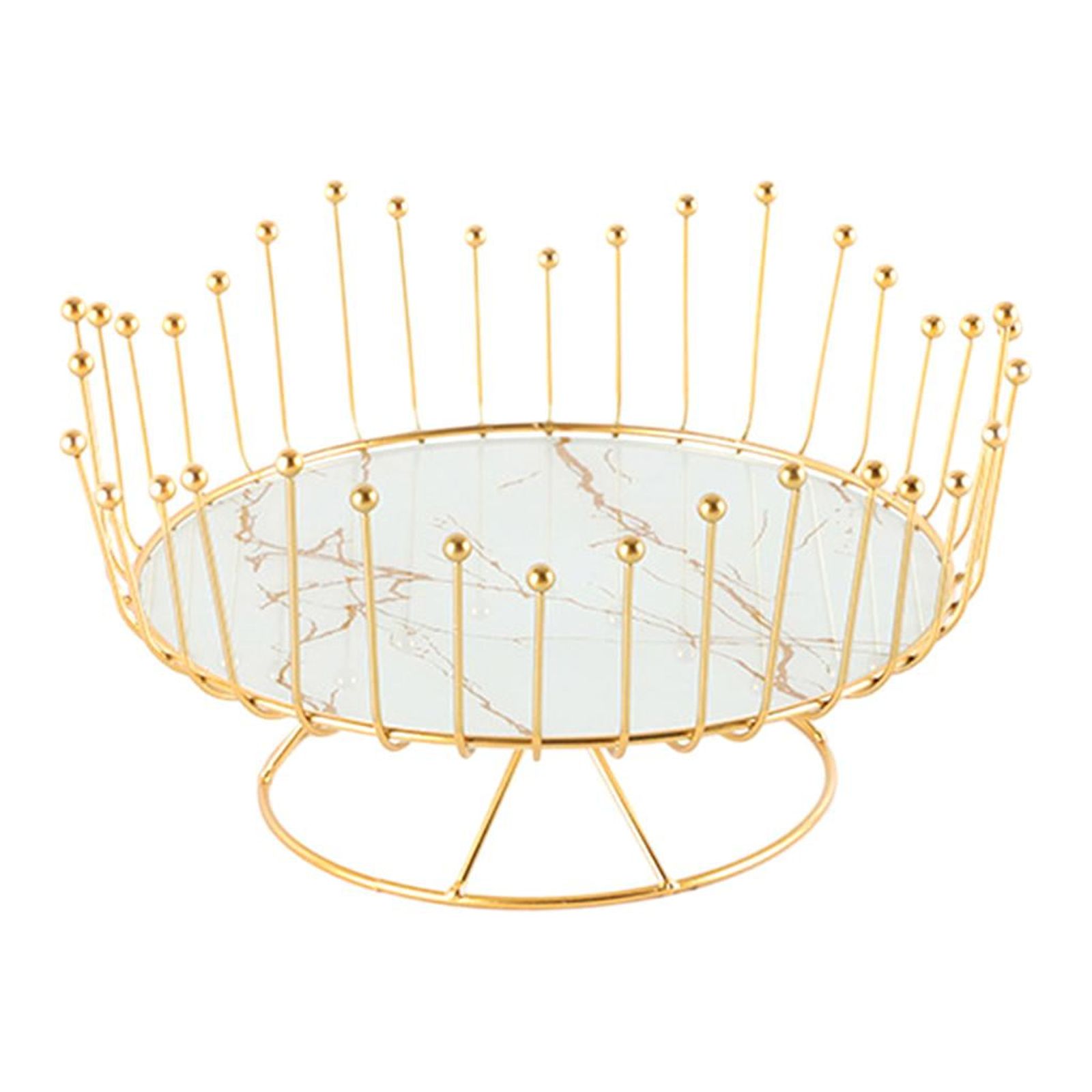 Magideal - Cesta De Almacenamiento De Frutas, Frutero De Alambre De Metal, Bandeja De Frutas Extraíble, Mesa Central, Soporte De Fruta Para Mostradores De Fiesta Blanco 235X135Cm