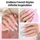 thumbnail image 3 of Pegatinas Para Nail Art Gel Polish 30 Hojas Punta Francesa, 3 of 7