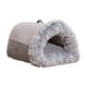 thumbnail image 2 of Nido Para Gatos Semicerrado, Suministros Suaves Para Mascotas, Cama Para Gatos Durmiendo Para Gatitos, Perros, Gris, Mediano, 2 of 4
