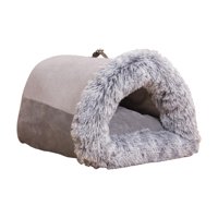 Magideal - Cama Para Gatos, Cueva, Nido Para Gatos Semicerrado, Cama Para Dormir Suave Y Potable, Casa Para Gatos, Cama Para Dormir Para Cachorros, Gatos, Perros , Gris Grande