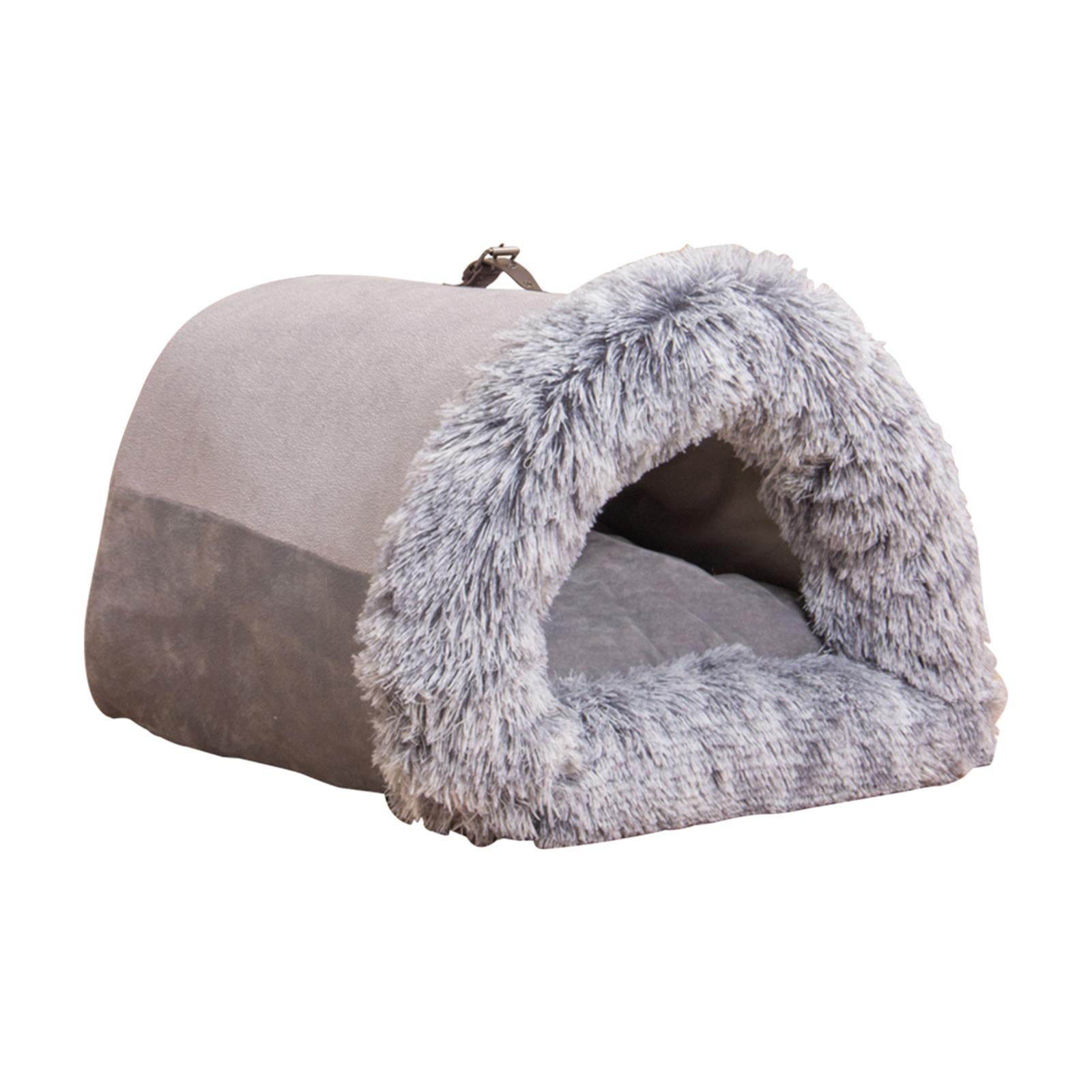 Magideal - Cama Para Gatos, Cueva, Nido Para Gatos Semicerrado, Cama Para Dormir Suave Y Potable, Casa Para Gatos, Cama Para Dormir Para Cachorros, Gatos, Perros , Gris Grande