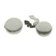 thumbnail image 1 of Gemelos Redondos Para Hombre, Fundas Para Botones, Traje De Negocios, 2 Piezas, Regalo Para Hombre, Plata, 1 of 3