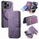 thumbnail image 1 of Funda Billetera Magnética para iPhone 15 Pro Soporte Tarjetas Desmontable Morado, 1 of 6