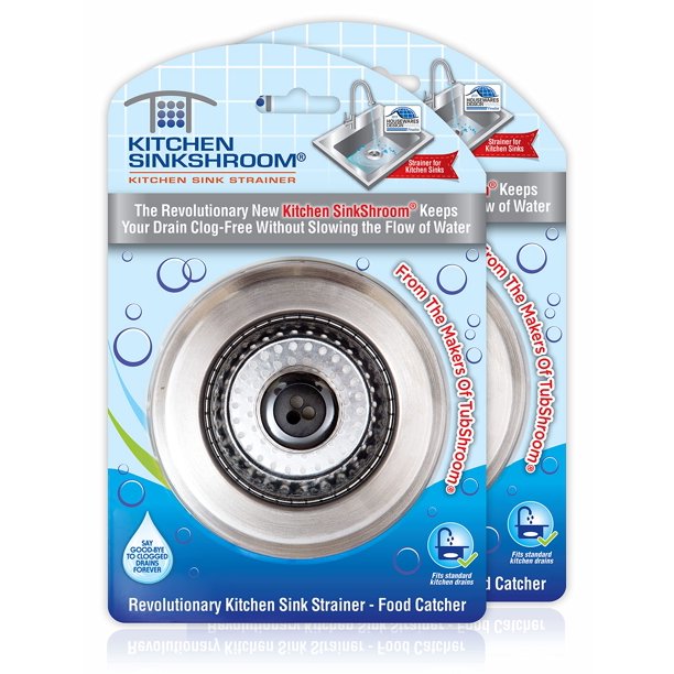 Canastilla coladora para fregadero SinkStrainer SinkShroom de acero inoxidable, paquete de 2