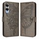 thumbnail image 1 of Funda cartera mariposa para Samsung Galaxy S25 Edge con soporte y ranuras para tarjetas Gris, 1 of 5