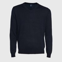 Jayson - Sweater Cuello V Unisex M/L Azul Marino S