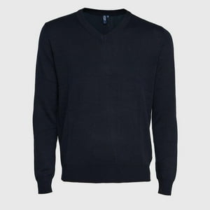 Jayson - Sweater Cuello V Unisex M/L Azul Marino 3Xl