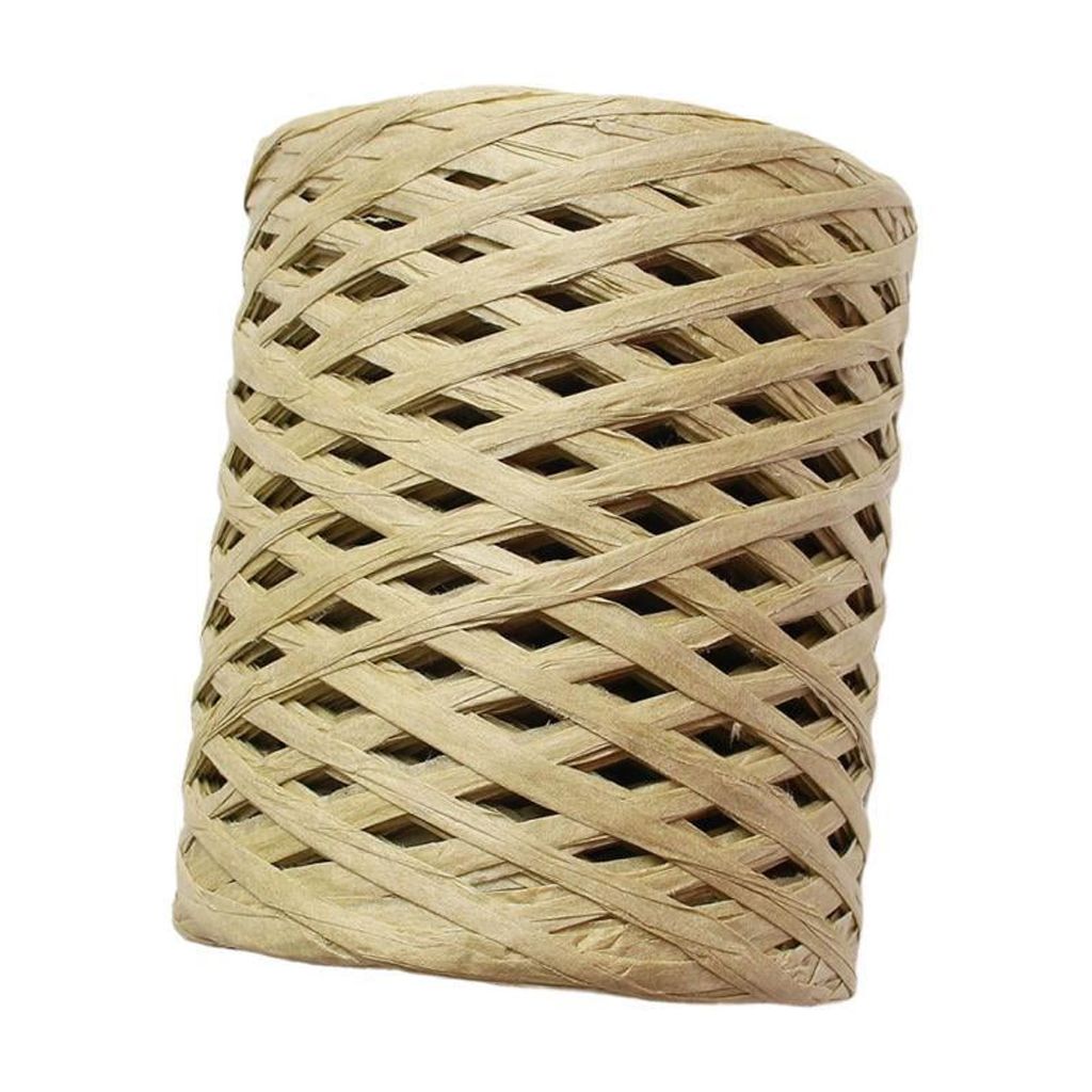 Magideal - Cinta De Papel De Rafia Reciclable De 200 M, Cuerda De Papel De Rafia De Colores Para Envolver Regalos, Tejer, Hornear, Empacar, Fiestas Y Festivales. Gris Verde