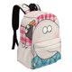 thumbnail image 2 of Gildo (dibujos animados)-theme Backpack, Campus style schoolbag Bookbag with Adjustable Shoulder Straps And Large Zip Compartment, Unisex Travel Bags.42x30x15cm, 2 of 6