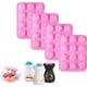 thumbnail image 1 of Paquete de 4 moldes de silicona para cera fundida con bandeja de 12 cubos de cera para hacer velas y jabón (formas variadas: rosa, jazmín, vainilla, magnolia, corona y corazón), 1 of 4
