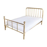 Bothyi - Cama Para Casa De Muñecas A Escala 1/12 Cama En Miniatura Para Casa De Muñecas Para Decoración De Dormitorio Con Micropaisaje Dorado