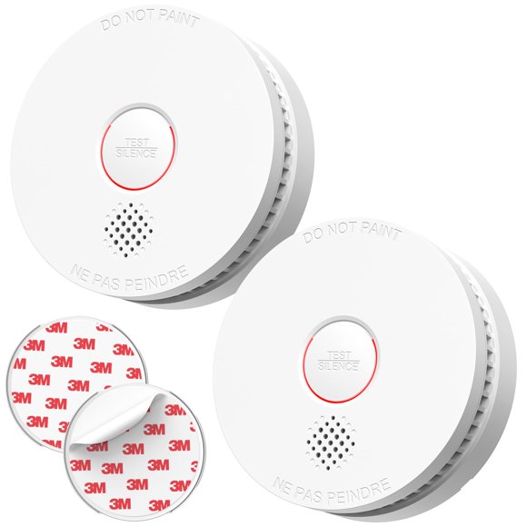 Detectores de humo SITERLINK GS509A con batería reemplazable, paquete de 2