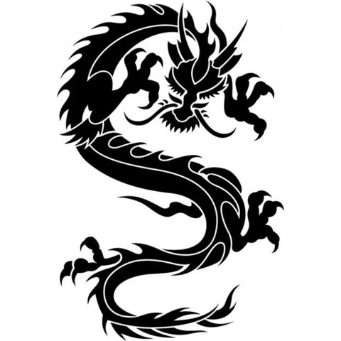 Rienda Libre Graphics - Decomural Chinese Dragon Ws-15878