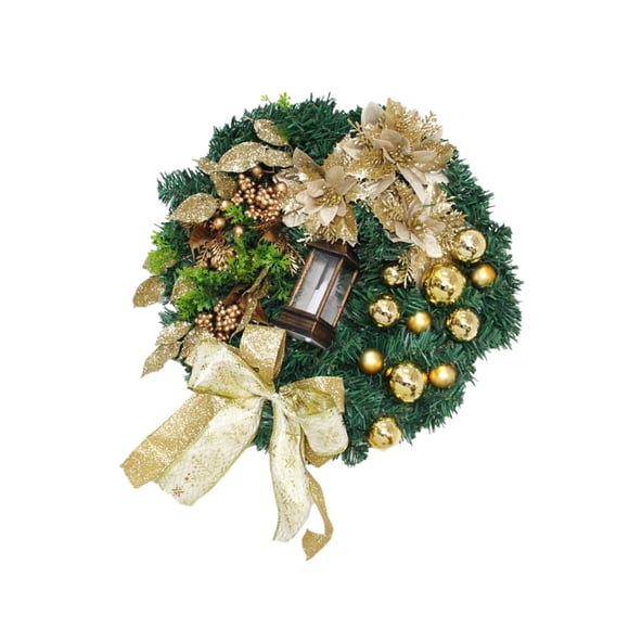 Guirnalda Navideña De Invierno Guirnalda Festiva Para Decoración De Adorno De Chimenea Oro 30 Cm