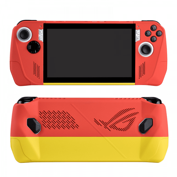 Funda protectora para consola de juegos Asus ROG ALLY Funda protectora para consola de juegos con pintura en aerosol de superficie y color de contraste-Rojo Amarillo