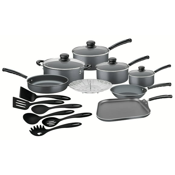 Batería De Cocina Juego De Ollas Tramontina 18 piezas Gris