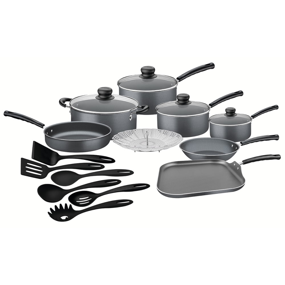 Batería De Cocina Juego De Ollas Tramontina 18 Piezas Gris