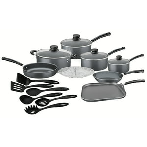 Batería De Cocina Juego De Ollas Tramontina 18 Piezas Gris