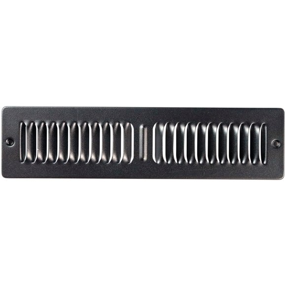 Toe Kick Grille Shoemaker Manufacturing, negro, 30 x 5 cm, acero
