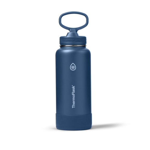 Botella ThermoFlask 950 ml Azul Marino con Tapa de Sorbete