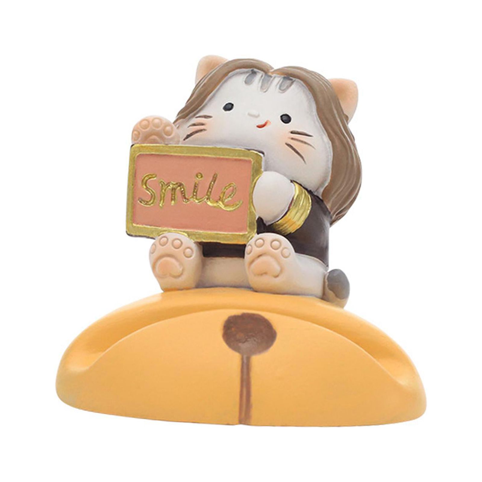 Magideal - Estatuilla De Animales A La Moda, Adorno Para Teléfono Móvil, Escultura, Estatua, Soporte Para Teléfono Móvil Para Estantería, Escritorio, Vacaciones, Gato