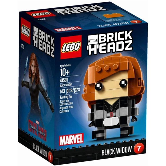 Kit de construcción LEGO BrickHeadz Black Widow 41591 con accesorios