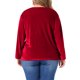 thumbnail image 3 of Agnes Orinda Conjuntos de Halloween Blusa de Terciopelo de Navidad para Mujer de Talla Grande con Manga Larga Acampanada Escote en V con Encaje Suave Elegante Casual Túnica 4X Rojo Vino, 3 of 6
