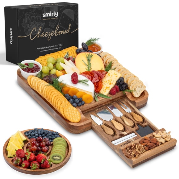 Set de Tabla para Charcutería SMIRLY Grande de Madera de Acacia