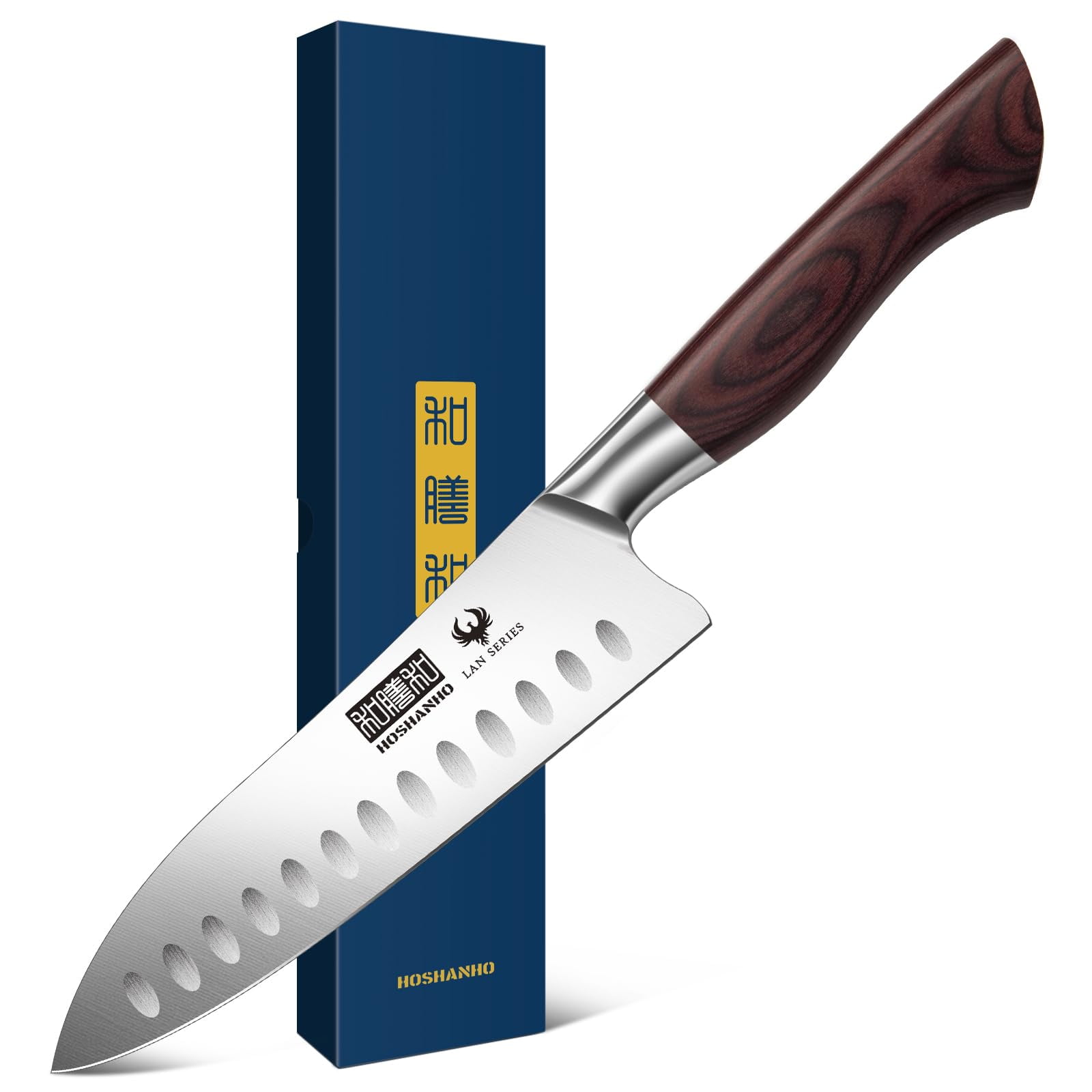 Cuchillo De Cocina Hoshanho Santoku 18 Cm Acero De Alto Carbono