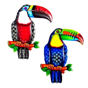 Bothyi - 2 Uds Adornos Artísticos De Pared De Pájaros Estéticos Para Jardín Hogar Dormitorio